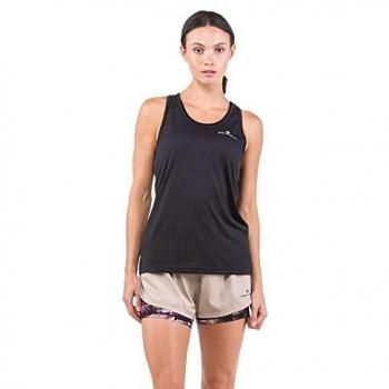 Camiseta de Tirantes Ronhill Core para Mujeres - Negro/Blanco, Sin Mangas, Talla 12