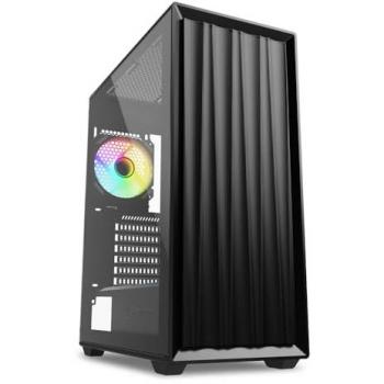 Caja Gaming Sharkoon VK3 RGB Full Tower ATX, 2x USB 3.2, Ventiladores de 120mm y Paneles de Vidrio Templado Negro
