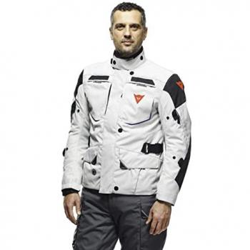 Dainese Chaqueta Splugen 3L D-Dry Textil de Motocicleta Blanco, Negro, Azul (Tamaño 50)