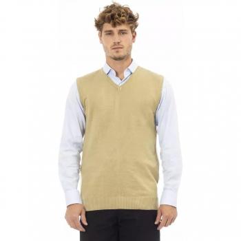 Alpha Studio Beige Viscose Vest - IT46 | S