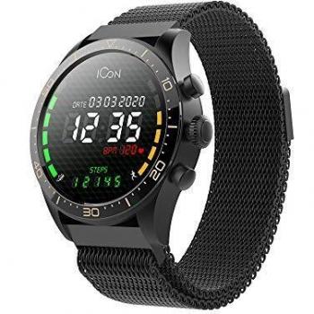 Smartwatch Forever ICON AW-100/ Notificaciones/ Frecuencia Cardíaca/ Negro