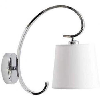 Lampara Aplique Concordia 1xe14 Cromo Pantalla Blanca 35x15x32 de FABRILAMP.