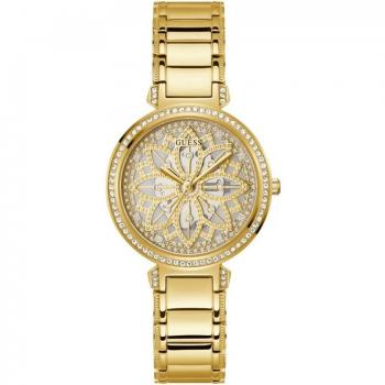 Guess Reloj de mujer Lily GW0528L2 con elegante correa dorada de acero inoxidable