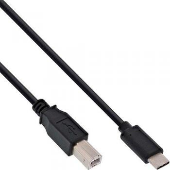 Cable USB 2.0 Negro de 2 m con Conectores Tipo C y Tipo B