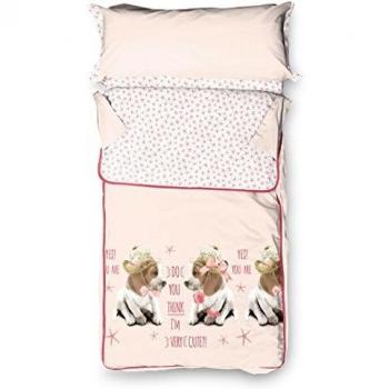 Burrito Blanco - Saco nórdico 146 Rosa de cama de 90x190/200 cm