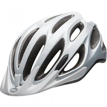 BELL Traverse Casco de Ciclismo, Unisex Adulto, Blanco/Plateado, Unisize