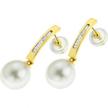 Pendientes Time Road LG00091/8 de Oro 9k con Perla para Mujer