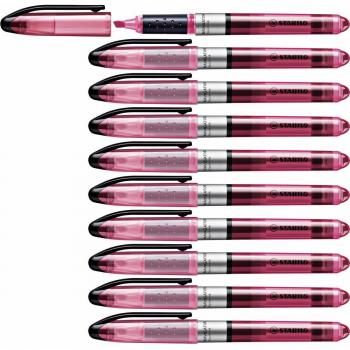 Marcador Fluorescente Stabilo Navigator Rosa (10 unidades)
