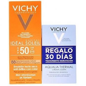 Vichy - VICHY IDEAL SOLEIL EMULSION TACTO SECO SPF50 50ML + AQUALIA THERMAL 2X15ML