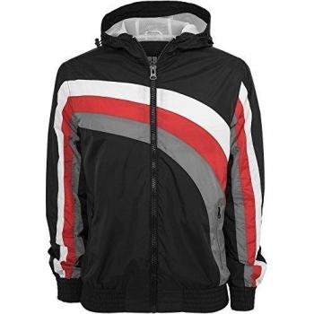 Urban Classics Chaqueta Negro / Rojo / Gris Oscuro M
