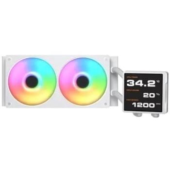 Refrigeración Líquida Cougar Poseidon Vistek Pro 240 ARGB Blanco AIO con 2 Ventiladores de 12 cm