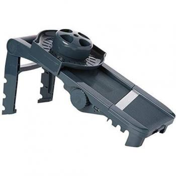 Lacor- 60331 - Mandolina De plástico 5 cuchillas y Exprimidor - Gris