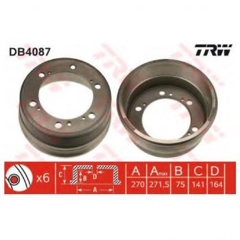 TRW Automotive AfterMarket DB4087 Brake Drum