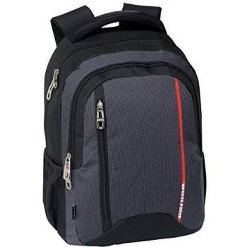 Montichelvo Portaordenador Mochila Escolar, Color Negro