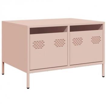Mueble para TV acero laminado en frío rosa 68x50x43,5 cm