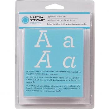 Martha Stewart Alphabet Stencil 48/Pkg-Typewriter-Font Size 1-1/2