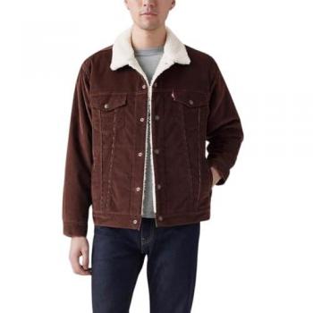 Levi's Mens Relaxed Fit Sherpa Trucker Jacket - Chicory Coffee - XL