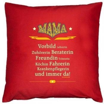 bedrucktes FUN Cojín con relleno - Diseño: Mamá es... witziges print4u Mama Papa Vater Tuerca Familia sofá sofá cama Cumpleaños