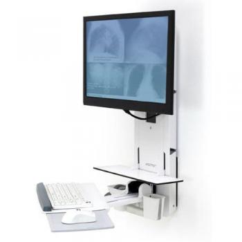 Ergotron StyleView Sit-Stand Combo Arm with Worksurface (White)