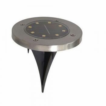 Lámpara Solar X2 Suelo 8 Led Cálido 14 cm - Energía Solar