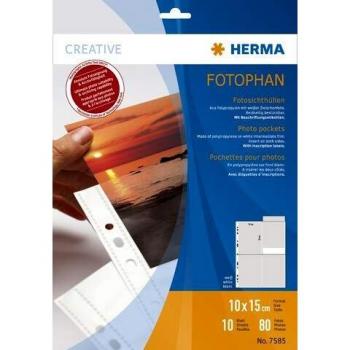 HERMA 7585 - Protector de hojas tamaño 100 x 150 mm en polipropileno (PP) - Paquete de 10 unidades