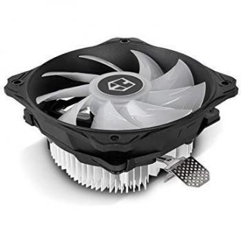 Hummer H-123 RGB- NXHUMMERH123RGB - Ventilador CPU RGB, compatible con AMD&Intel, ventilador 120mm, control inteligente PMW, color negro