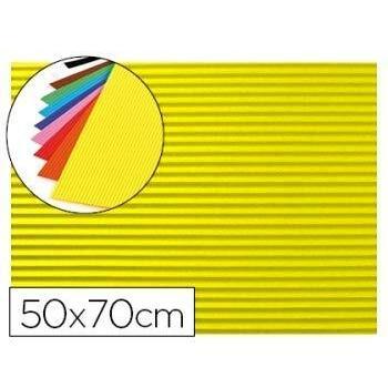 Goma eva ondulada liderpapel 50x70cm 2,2mm de espesor amarillo