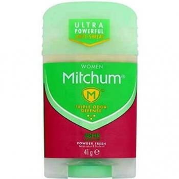 Desodorante en barra Mitchum Powder Fresh 41g con protección 48 horas y defensa triple contra olores