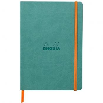 Cuaderno Rhodiarama A5 - Líneas horizontales Verde agua