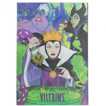 Cuaderno A5 Punteado Disney Villanos con Tapa Dura y Portada Lenticular - Bloc de Notas para Journaling con Marcapáginas, 192 Páginas