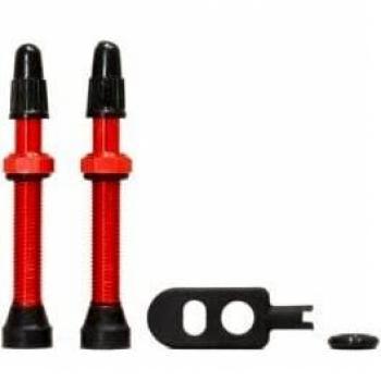 Válvula Momum TAV Aluminio 44mm Base Redonda Roja (2 unidades)