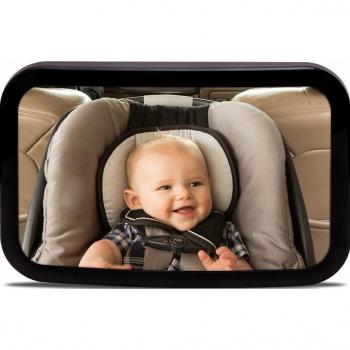 Eximtrade Ajustable 360° Rotación Coche Retrovisor Espejo Convexo Vidrio A Prueba de Rotura Vista Trasera Bebé