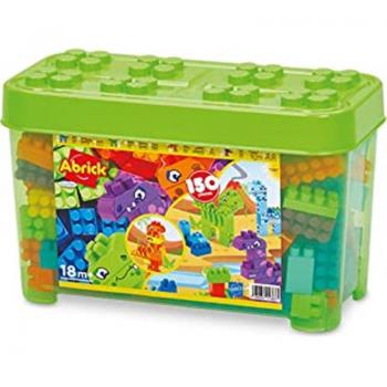 Ecoiffier Abrick Dinosaur Barrel Playset, 150 Pieces