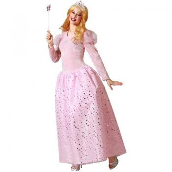 Disfraz de Hada Madrina rosa con lunares para mujer