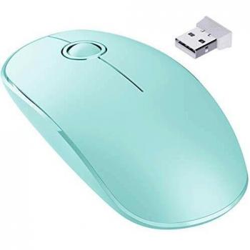 VicTsing Ratón Inalámbrico Delgado Mini 2.4G con Receptor Nano, Tecla Silenciosa y Preciso, 1600 dpi, Ordenador Portátil/PC/Tableta