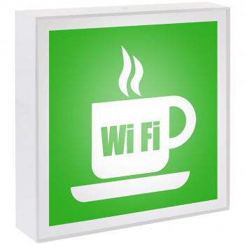LEDBOX Signaled Cafetería + WiFi, 17x17, Blanco frío