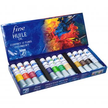 Lefranc & Bourgeois 106121 Pintura al óleo, Set 12 tubos de 20 ml, 28 x 11 x 3 cm