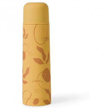 Termo Líquidos Saro de Acero Inoxidable 500 ml para Bebidas Frías o Calientes - Color Mostaza