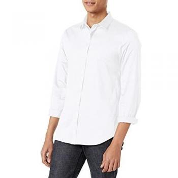 Armani Exchange Men's White Classic Slim Fit Long Sleeve Shirt - 2XL