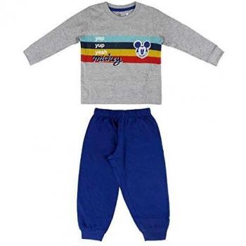 CERDÁ LIFE'S LITTLE MOMENTS Pijama Largo Single Jersey Mickey Conjuntos, Gris