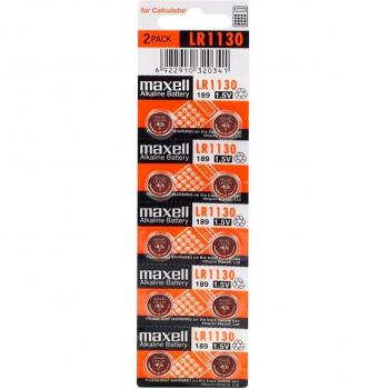Maxell LR1130 1.5V Alcalina Botón Blister de 10 Pilas