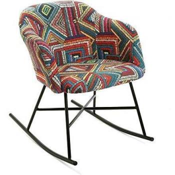 Versa, Madera, Mecedora Estampada Abenaki, único