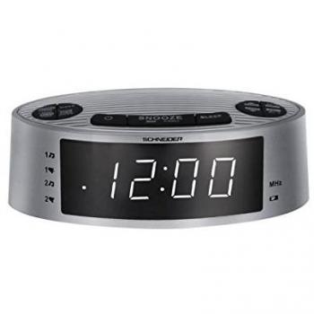 Schneider SC200ACL-SIL - Radio Despertador, Color Gris