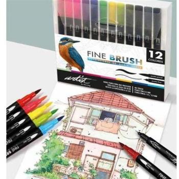 Rotuladores Fine Brush de Doble Punta Creative 12 Colores