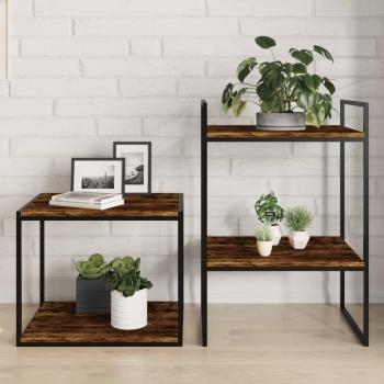 Estantes de pared 4 piezas roble ahumado 40x40x1,5 cm madera multicapa