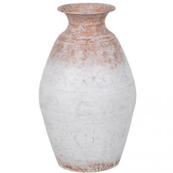 Jarrón Blanco Hierro 28 x 28 x 45,5 cm