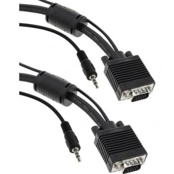 Super Cable VGA con Jack 3.5mm Macho/Macho 1.8m Negro