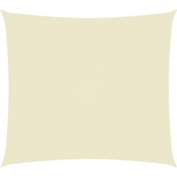 Toldo de vela rectangular tela Oxford color crema 6x7 m