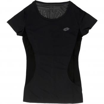 Lotto T5173 – Camiseta Manga Corta Mujer, Mujer, Color Negro, tamaño FR : L
