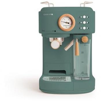 Cafetera Express Semiautomática Verde Sage 20bar con Depósito de Leche y Capacidad de 1,5L - THERA RETRO PRO